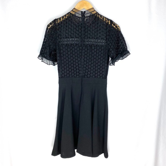 Chelsea28 Dress Black Lace Formal 2 - Picture 2 of 7